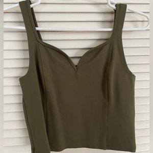 Abercrombie green sweetheart tank small